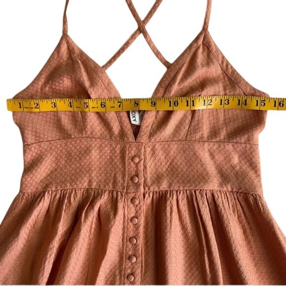 Roxy Orange Strappy Mini Dress Size XS - Picture 8 of 10